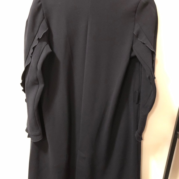 Navy Zara trench coat with ruffle sleeves - Picture 6 of 6